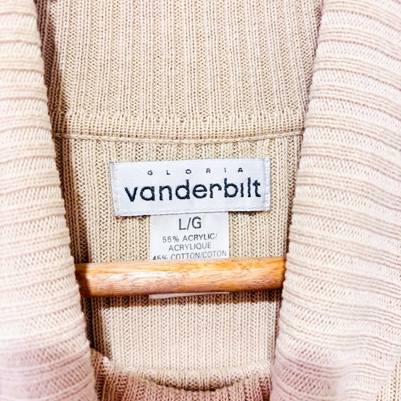 GLORIA VANDERBILT Vintage beige ribbed tank top - Picture 4 of 6